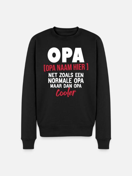 Persoonlijk Cadeau Voor Opa - Mannen Premium Bio sweater - zwart
