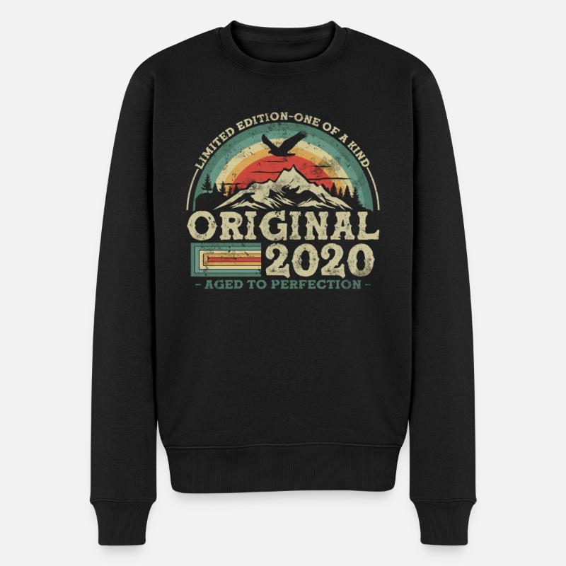 Original seit 2020 Limitierte Edition - Männer Premium Bio Pullover - Schwarz