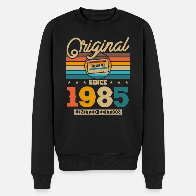 Cadeau Anniversaire 1985 - Pull Premium bio Homme - noir