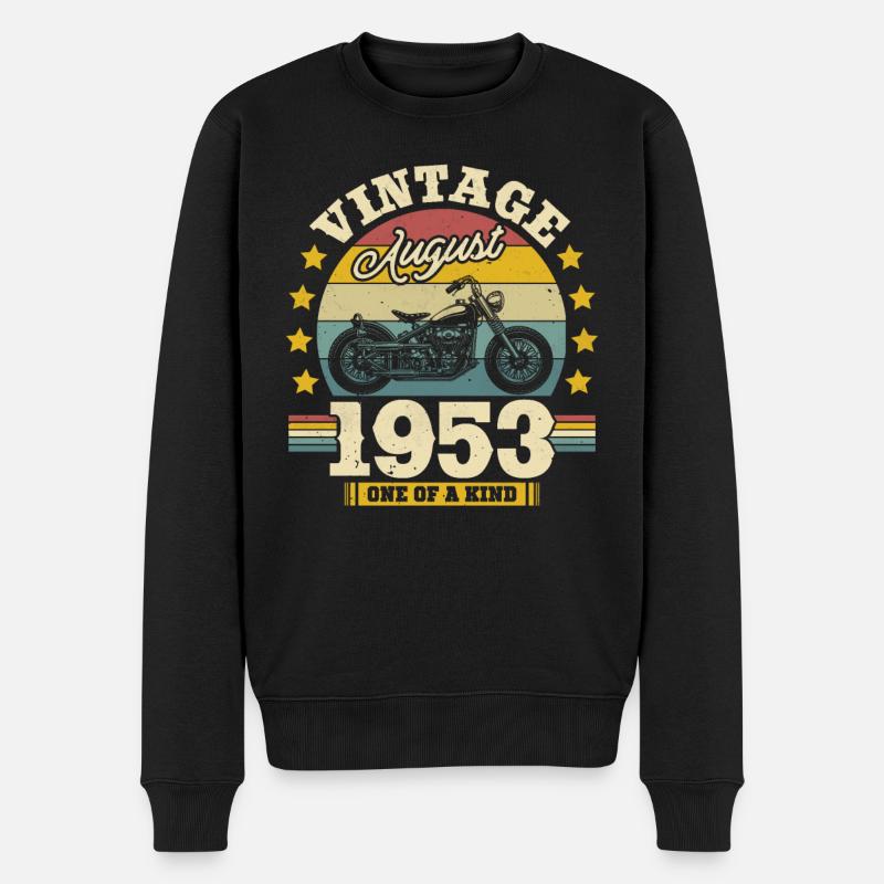 Cadeau Anniversaire août 1953 - Pull Premium bio Homme - noir