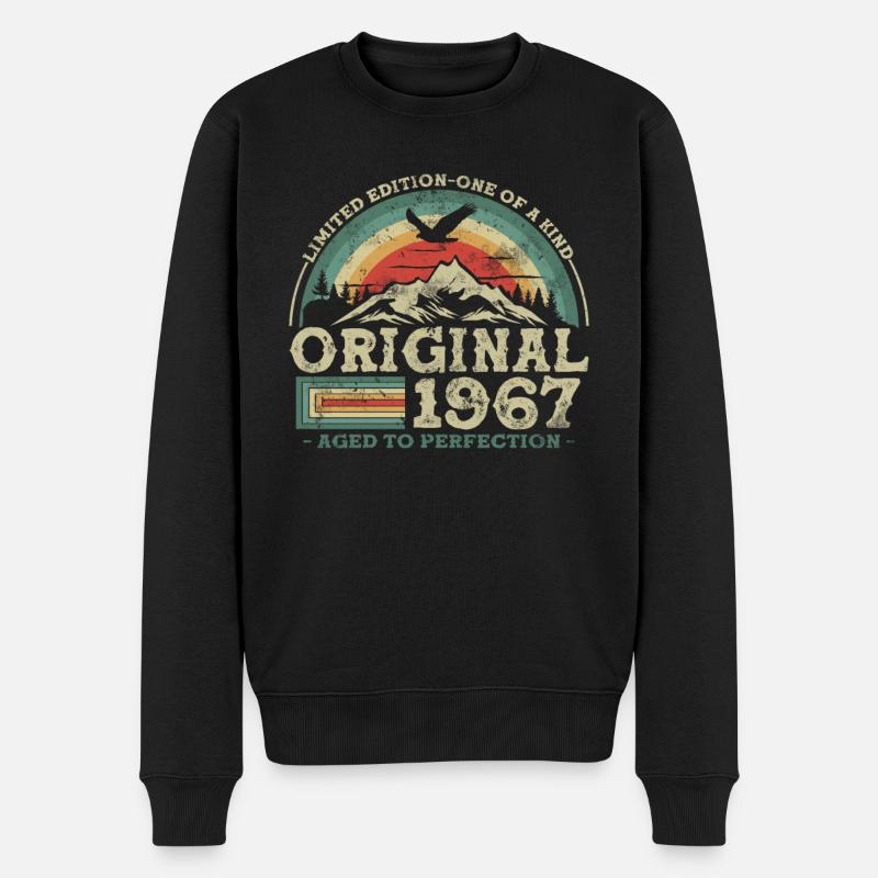 Cadeau Anniversaire 1967 - Pull Premium bio Homme - noir