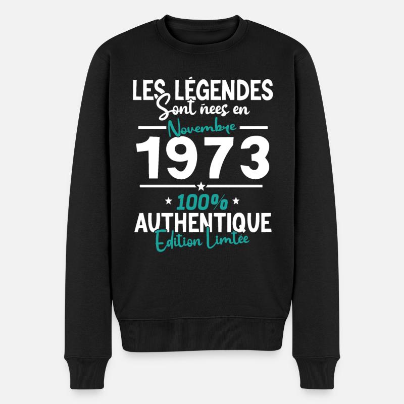 Légendes Novembre 1973 - 50 ans - Pull Premium bio Homme - noir