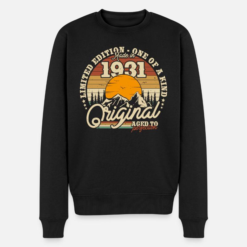 Cadeau Millésime 1931 - Pull Premium bio Homme - noir