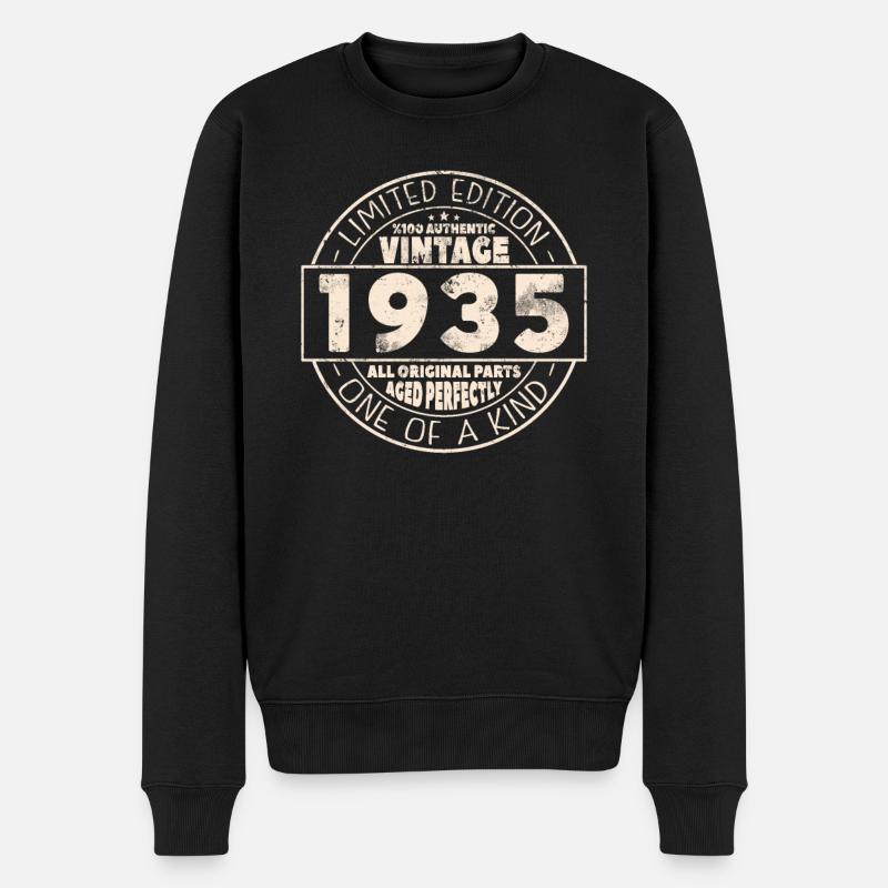 Don 1935 88/89 ans - Pull Premium bio Homme - noir