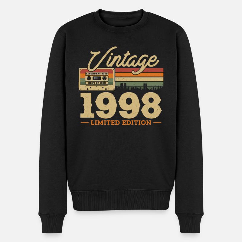 1998 Anniversaire - 25/26 ans - Pull Premium bio Homme - noir