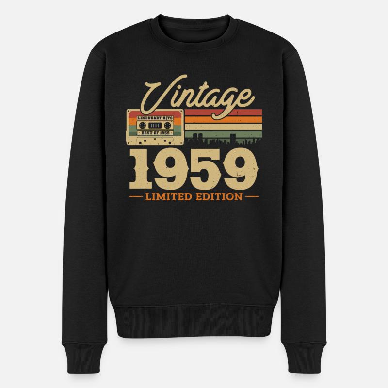1959 - 64/65e anniversaire - Pull Premium bio Homme - noir