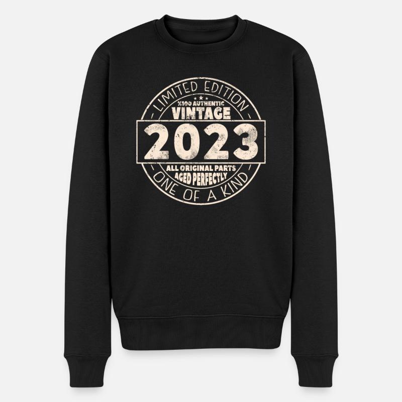 Anniversaire du millésime 2023 - Pull Premium bio Homme - noir