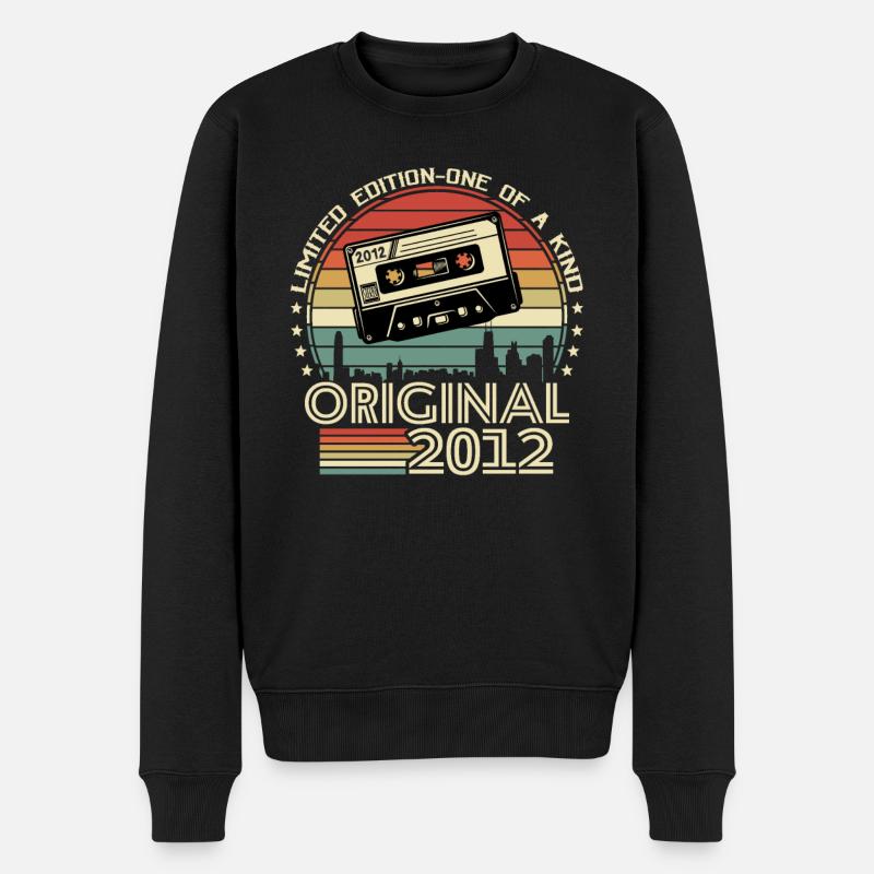 Retro 2012s Gift - Men's Premium Organic Jumper - black