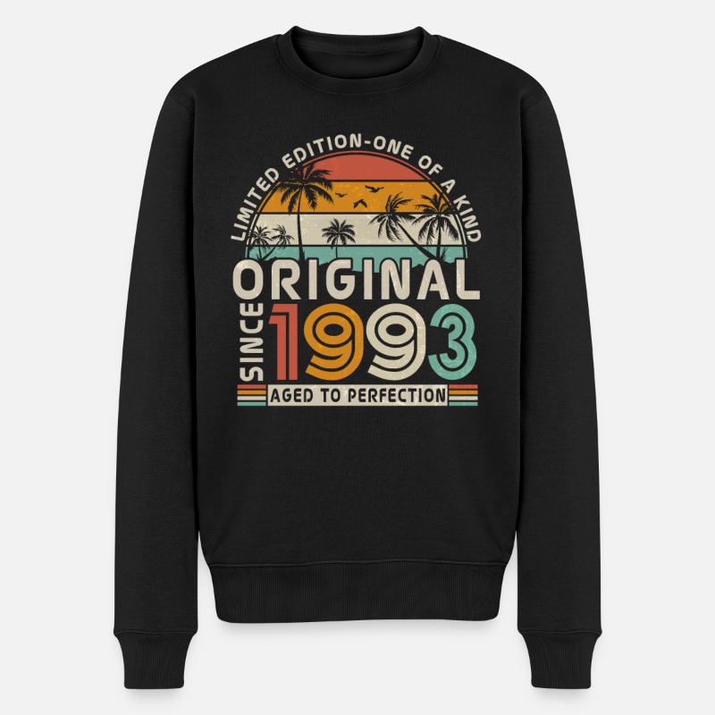 1993 Anniversaire, Retro Gift - Pull Premium bio Homme - noir