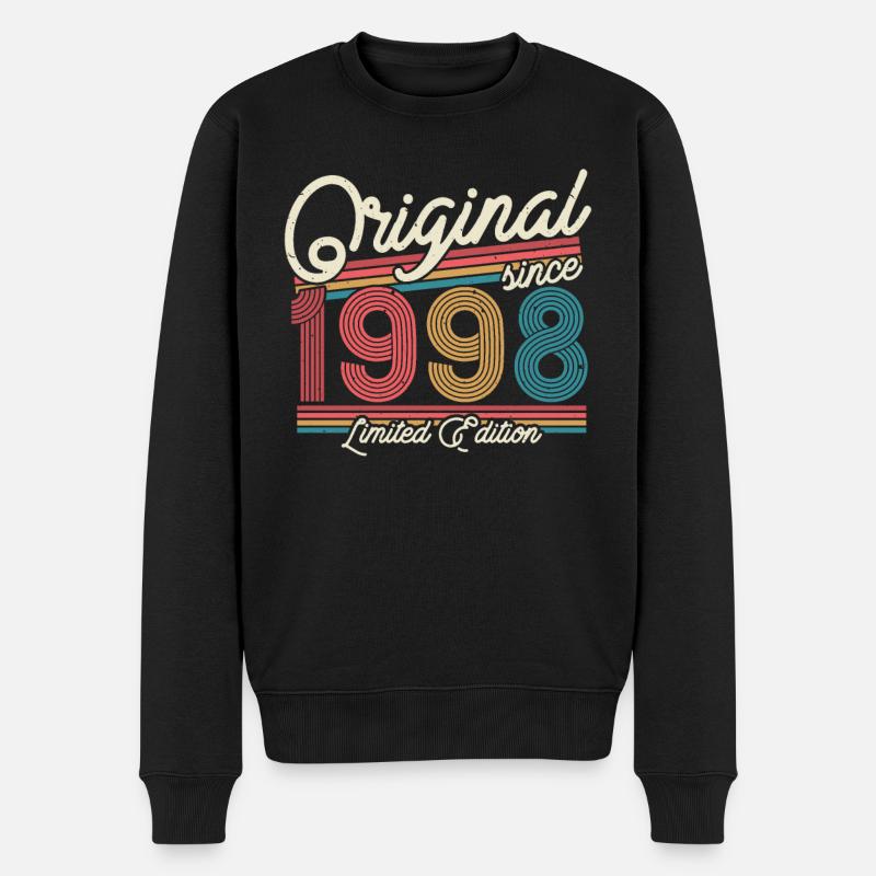 Cadeau 25/26 Anniversaire 1998 - Pull Premium bio Homme - noir