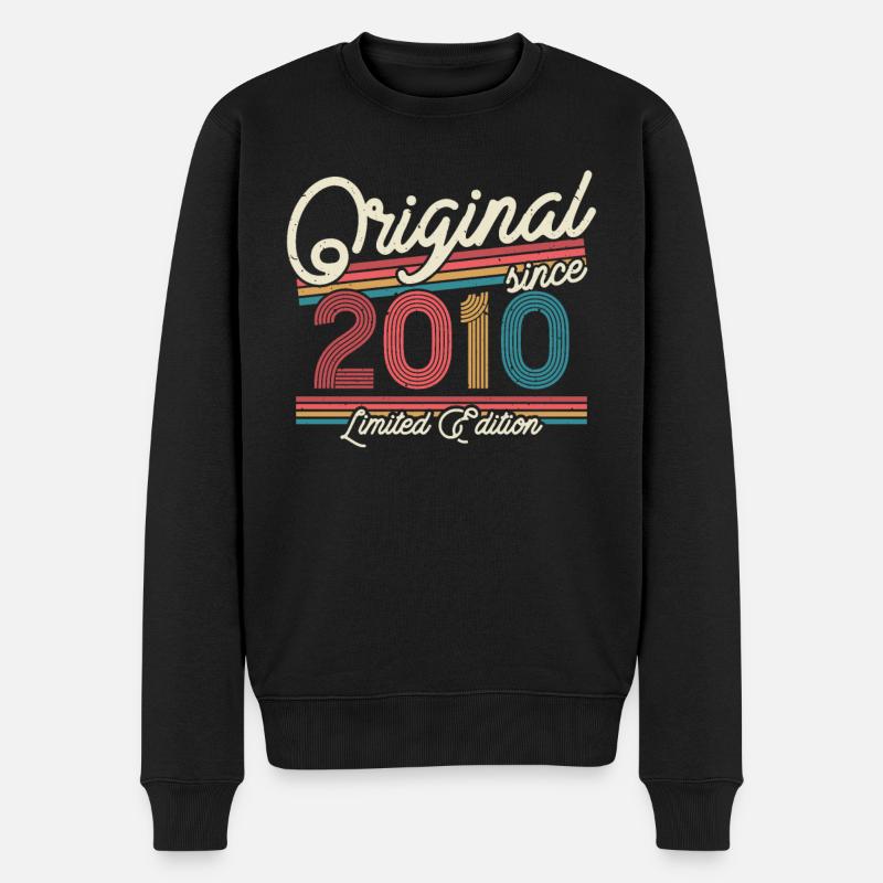Vintage Geburtstagsgeschenk 2010, 13/14 Jahre - Männer Premium Bio Pullover - Schwarz