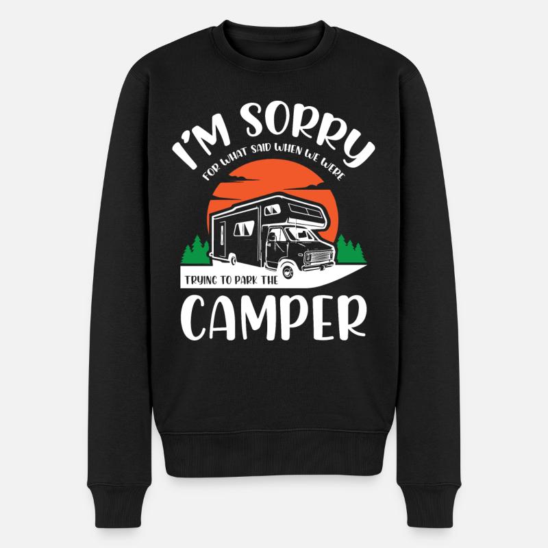 Life Camper Camping - Männer Premium Bio Pullover - Schwarz