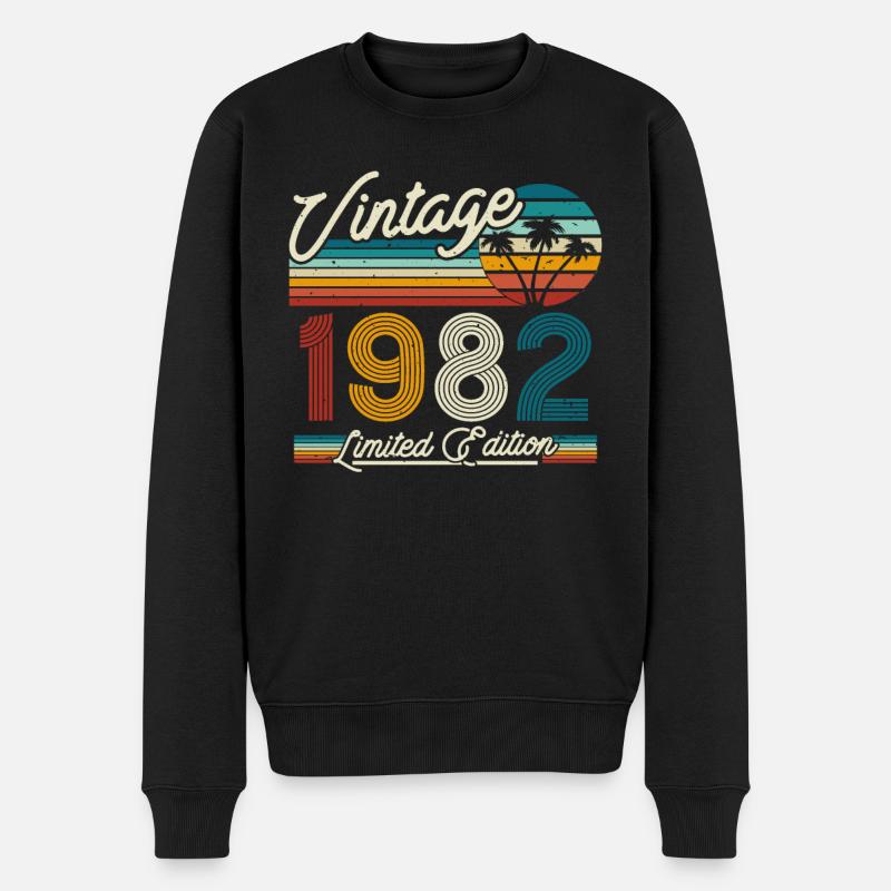 Idée cadeau millésime 1982 - Pull Premium bio Homme - noir