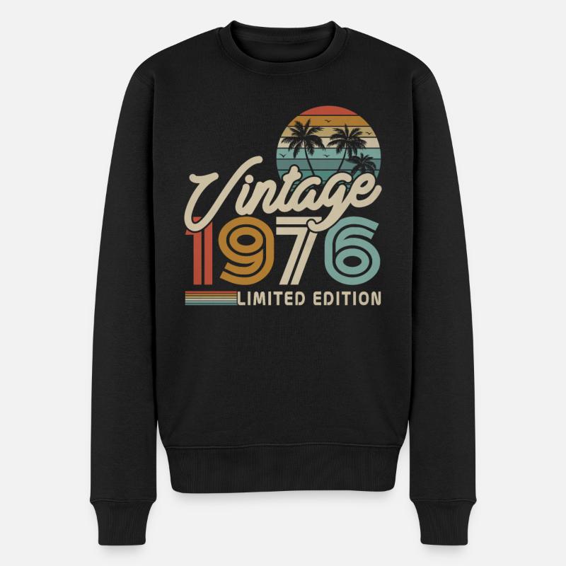 Cadeau Millésime 1976 - Pull Premium bio Homme - noir