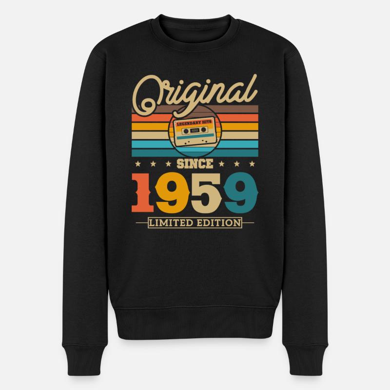 Millésime 1959 Anniversaire - Pull Premium bio Homme - noir