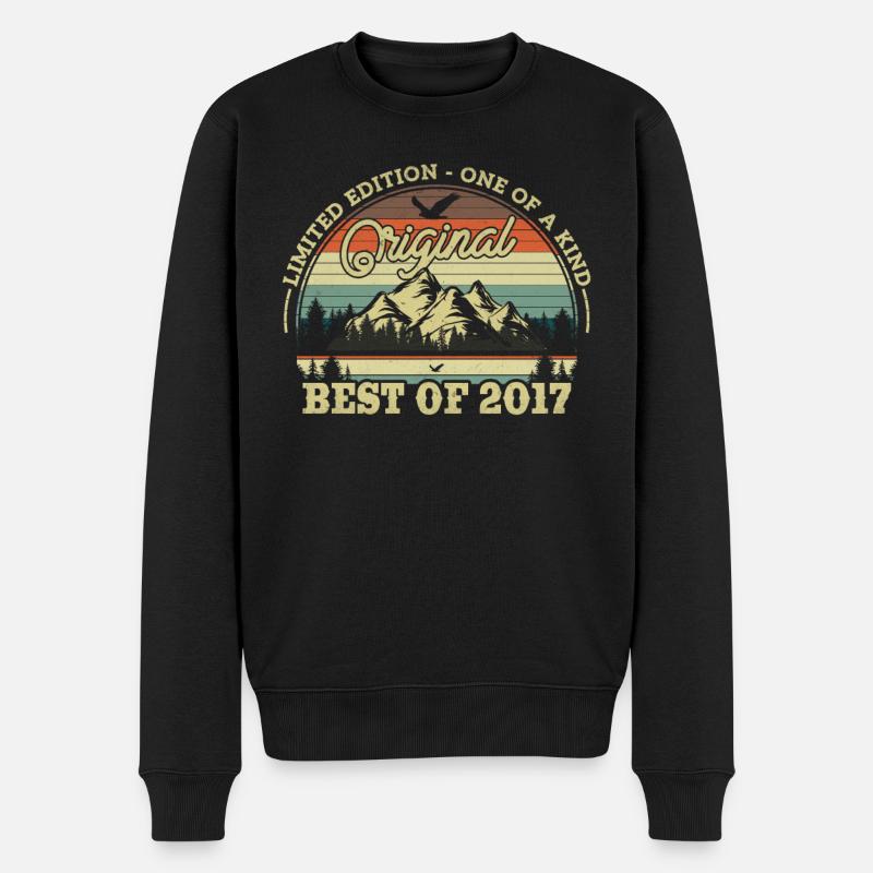 Retro Geburtstagsfreude 6-7 Jahre - Männer Premium Bio Pullover - Schwarz