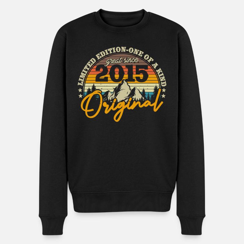Retro Geburtstagsgeschenk Kalender 2015 - Männer Premium Bio Pullover - Schwarz