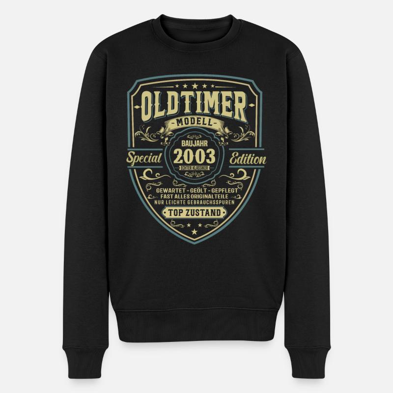 Legendärer Jahrgang 2003 - Männer Premium Bio Pullover - Schwarz