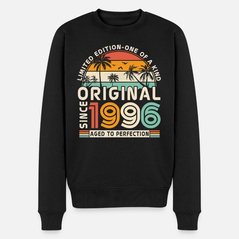 Geboren in 1996 - Männer Premium Bio Pullover - Schwarz