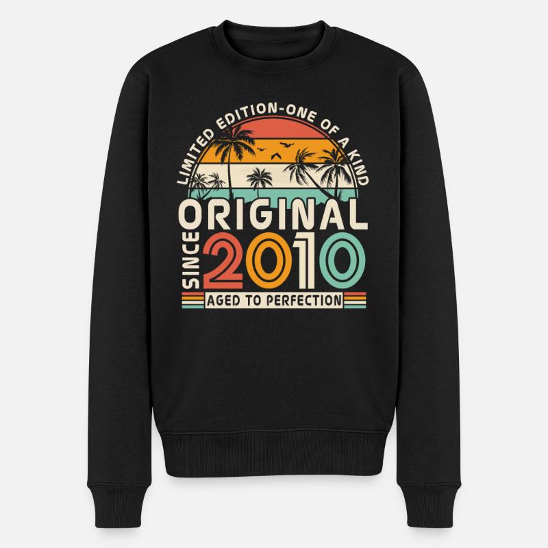 Legendärer 2010er Jahrgang - Männer Premium Bio Pullover - Schwarz