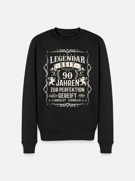 Legendäre 90 Jahre - Männer Premium Bio Pullover - Schwarz