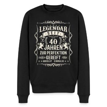 40 Jahre Legendenstatus - Männer Premium Bio Pullover - Schwarz - Vorne - Nico (187cm)