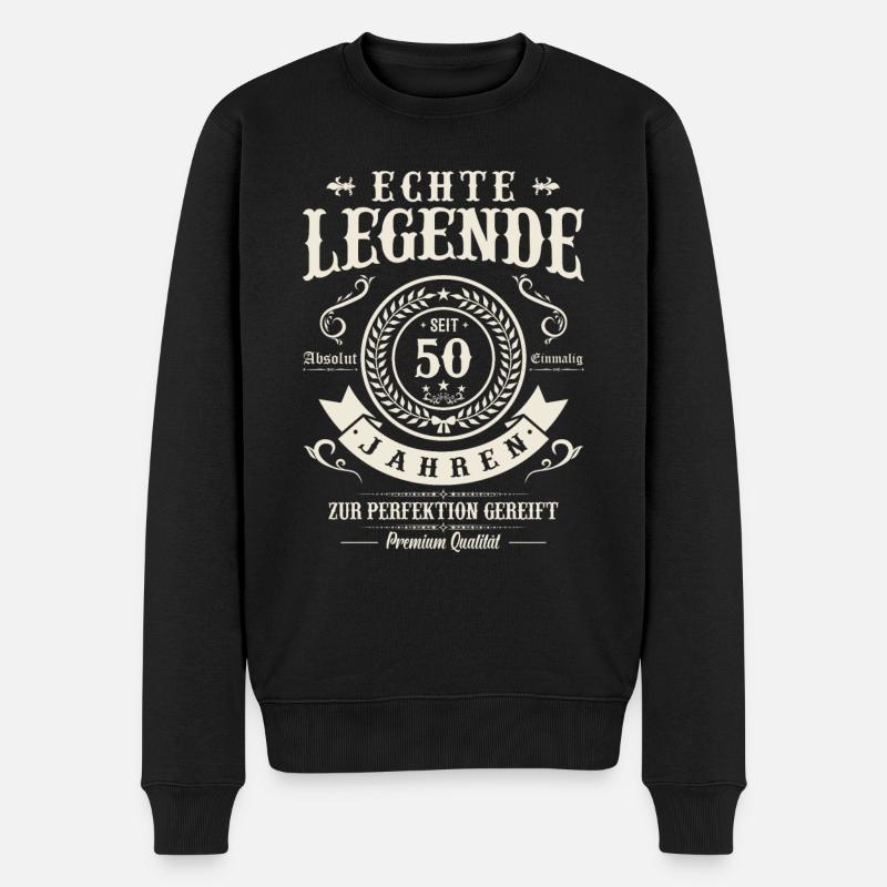 50 Jahre Perfektion - Männer Premium Bio Pullover - Schwarz