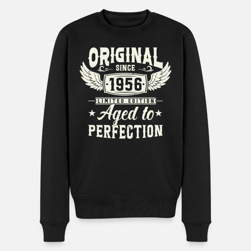 Legendärer 1956er Geburtstag - Männer Premium Bio Pullover - Schwarz
