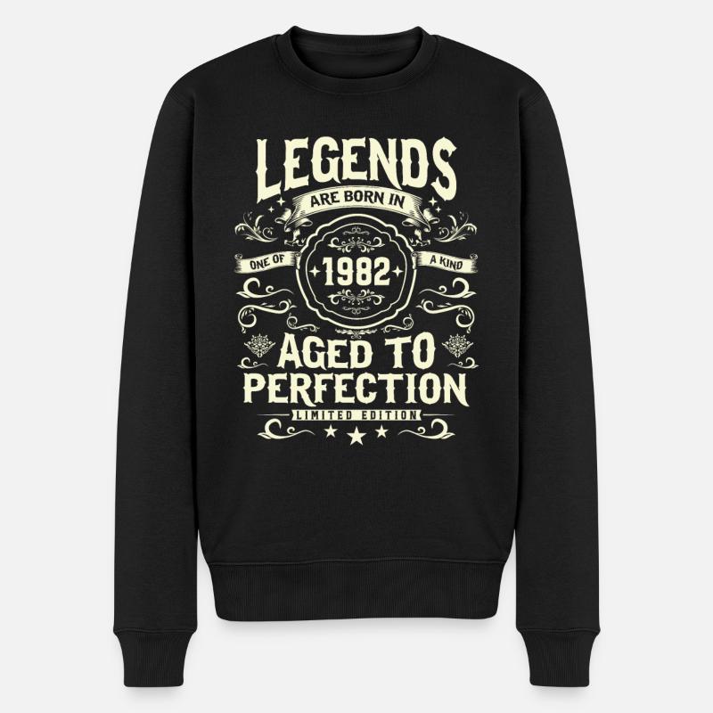 Idée cadeau millésime 1982 - Pull Premium bio Homme - noir
