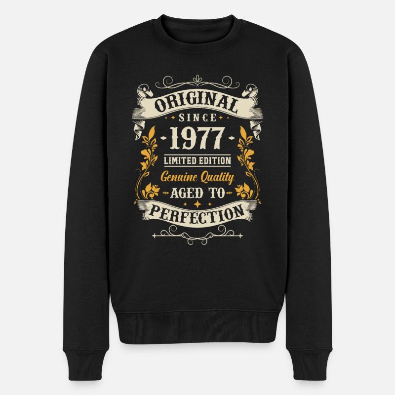 Millésime 1977 - Cadeau unique! - Pull Premium bio Homme - noir