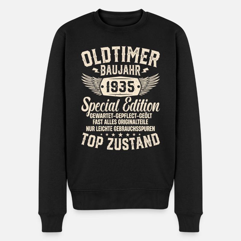 1935 Oldtimer Geschenkidee - Männer Premium Bio Pullover - Schwarz