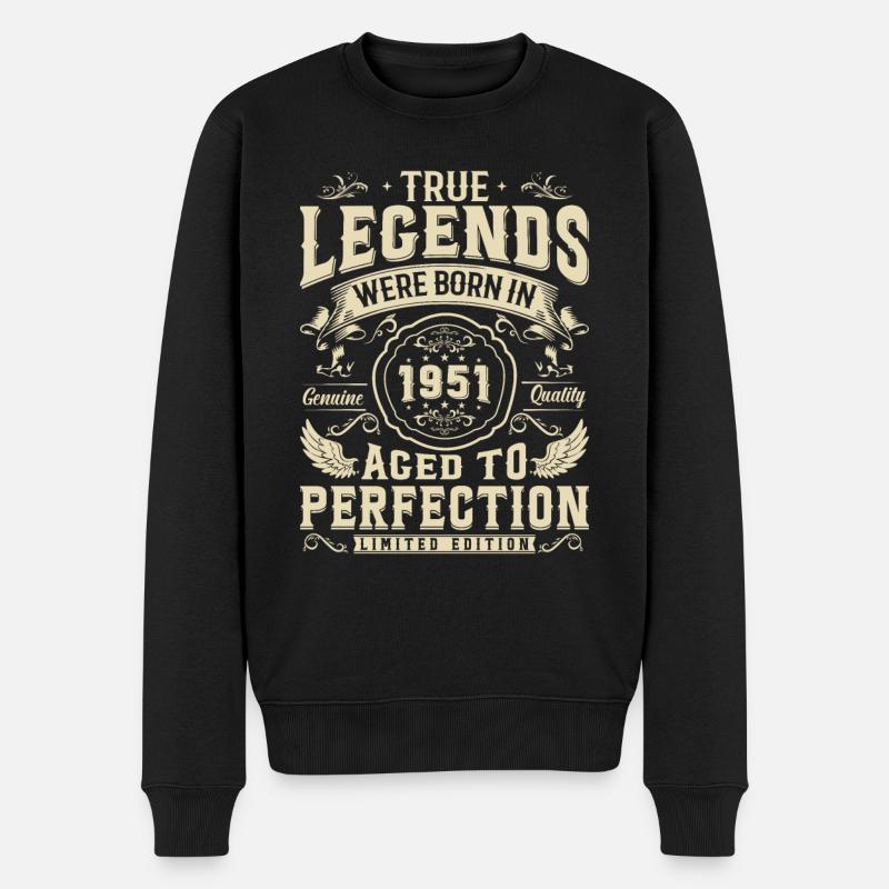 Légendaire né en 1951 - Pull Premium bio Homme - noir