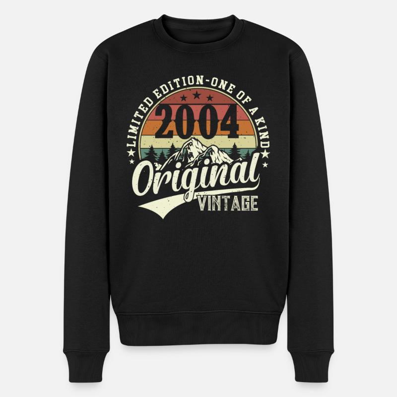 Legendäres Jahrgang 2004 - Männer Premium Bio Pullover - Schwarz