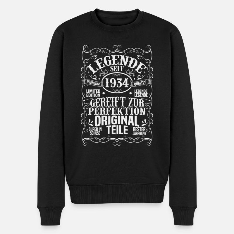 Legende seit 1934 - Männer Premium Bio Pullover - Schwarz