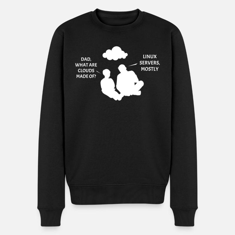 Linux Server Cloudscape - Men's Premium Organic Jumper - black