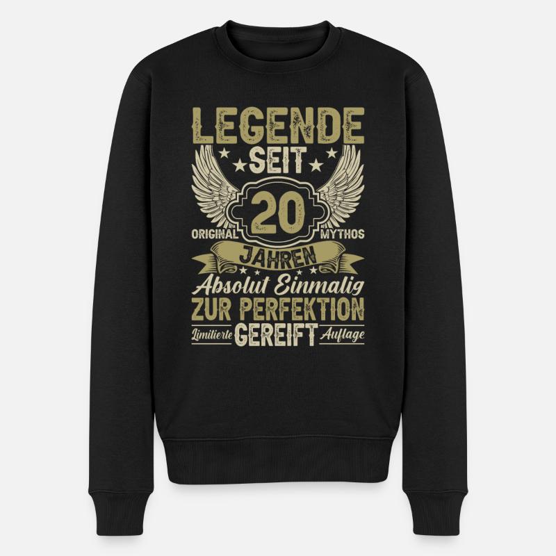 20 Jahre Vintage Legende - Männer Premium Bio Pullover - Schwarz