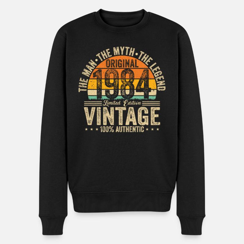 Millésime 1984 : Légende d’anniversaire - Pull Premium bio Homme - noir