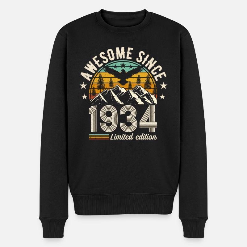 1934 : une année légendaire ! - Pull Premium bio Homme - noir