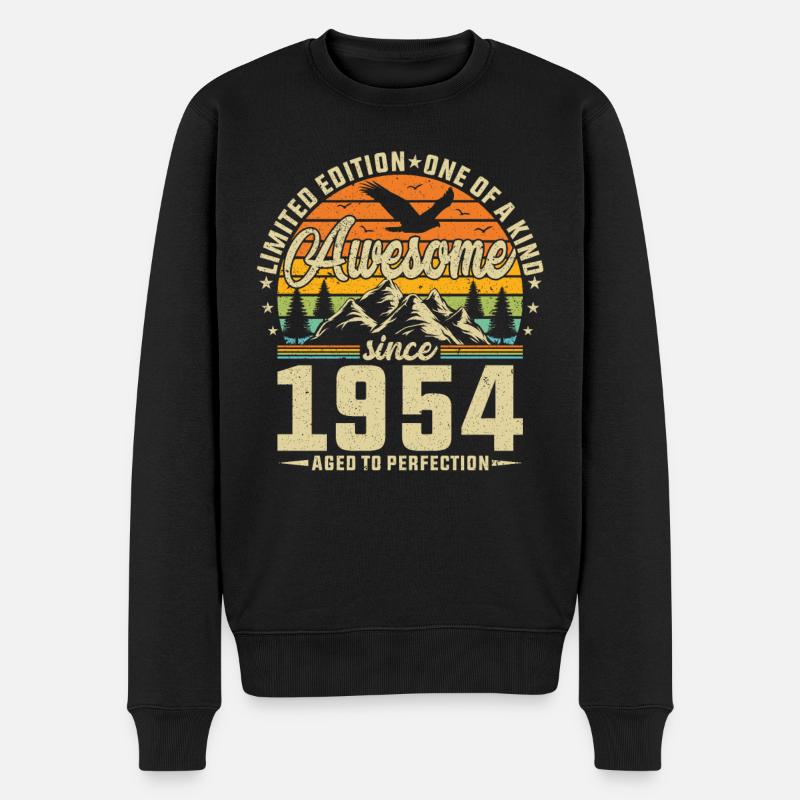 1954 - Millésime 70e anniversaire - Pull Premium bio Homme - noir