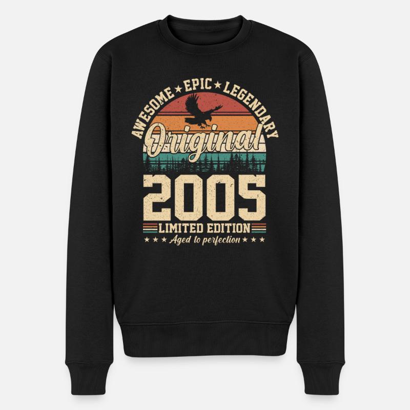 Millésime 2005 Anniversaire - Pull Premium bio Homme - noir