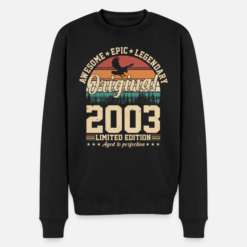 Millésime 2003 Anniversaire - Pull Premium bio Homme - noir