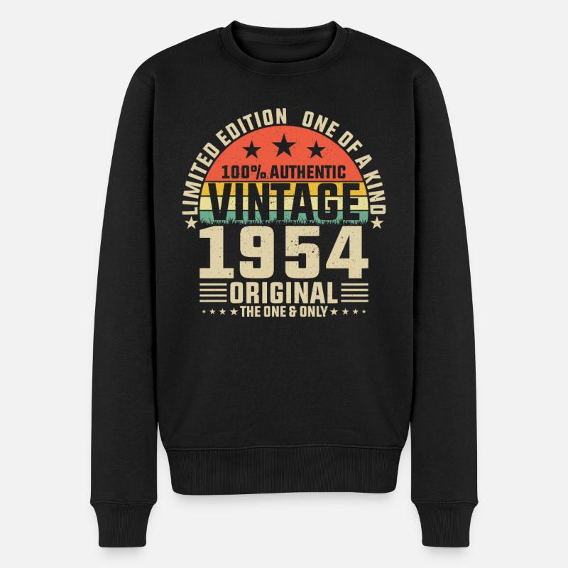 1954 Millésime 70e anniversaire - Pull Premium bio Homme - noir