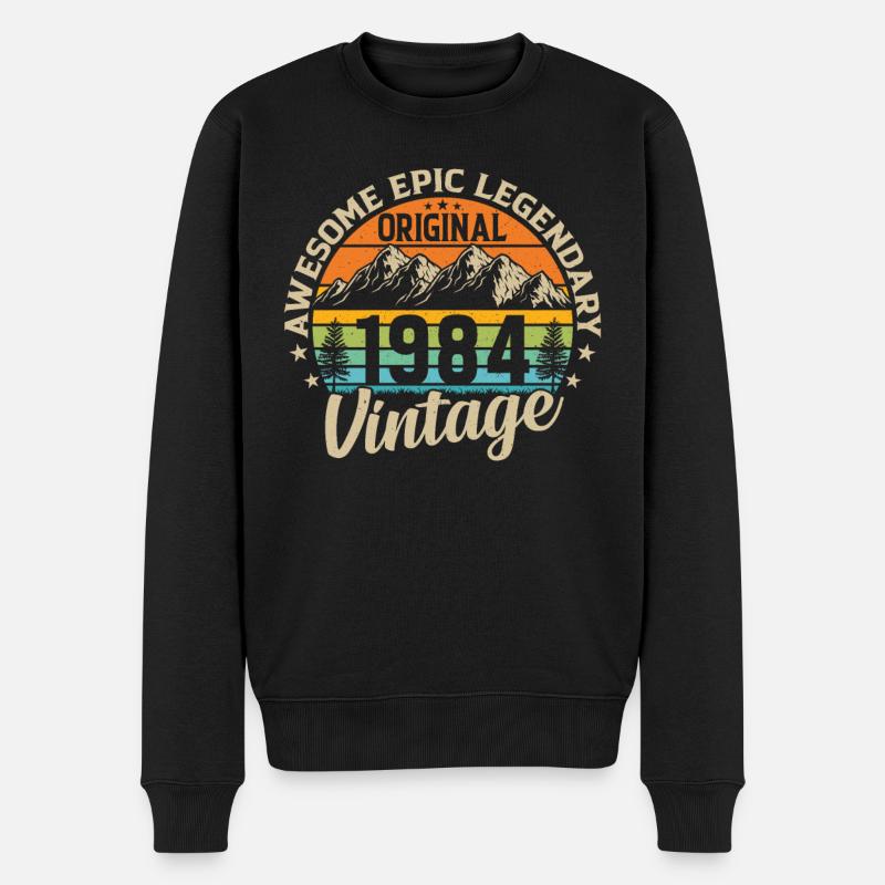 Anniversaire 1984 - Pull Premium bio Homme - noir