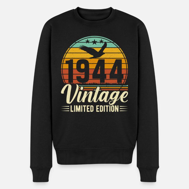 80e anniversaire 1944 - Pull Premium bio Homme - noir