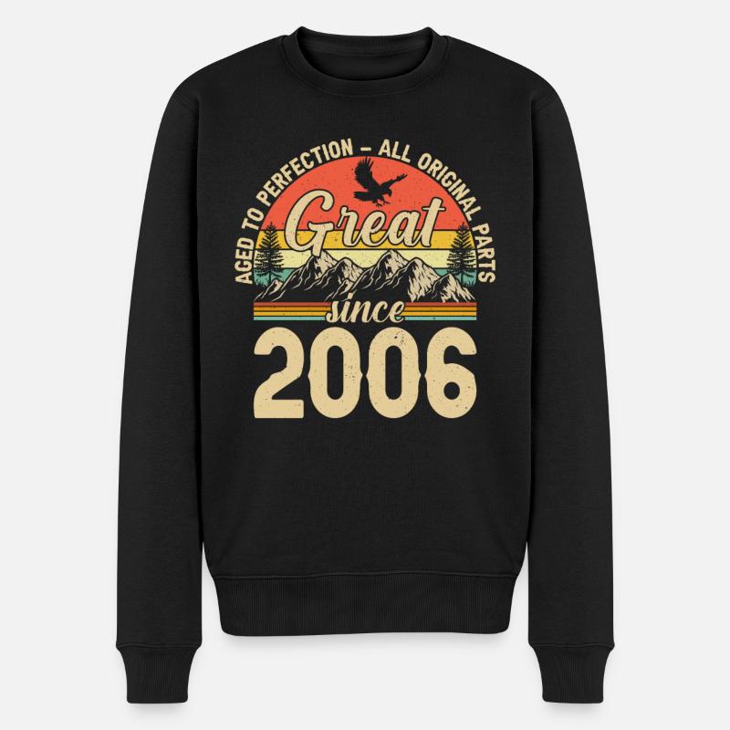 18e anniversaire 2006 - Pull Premium bio Homme - noir