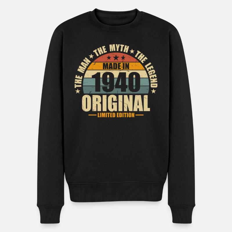 Anniversaire de 1940 - Pull Premium bio Homme - noir