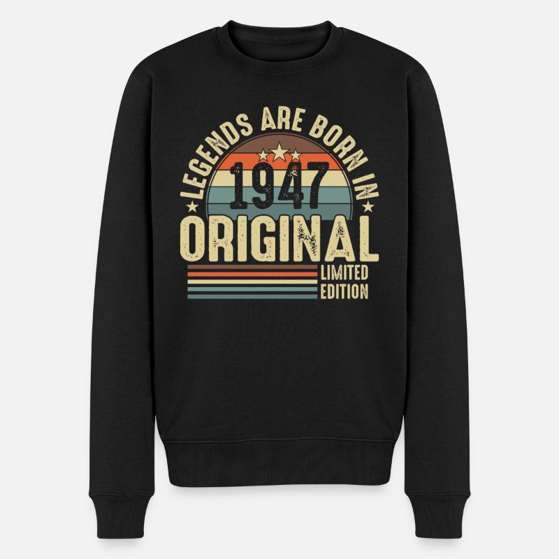 Anniversaire 1947 - Pull Premium bio Homme - noir