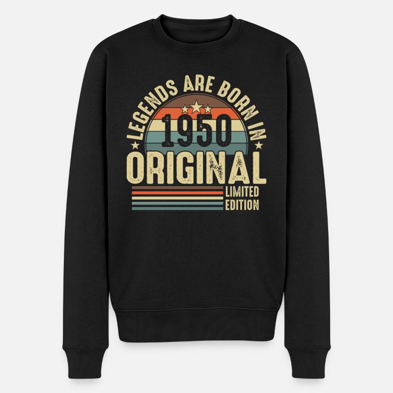 1950 Anniversaire - Pull Premium bio Homme - noir