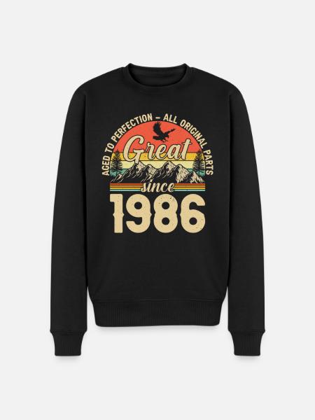 1986 - A legendary year - Men's Premium Organic Jumper - black