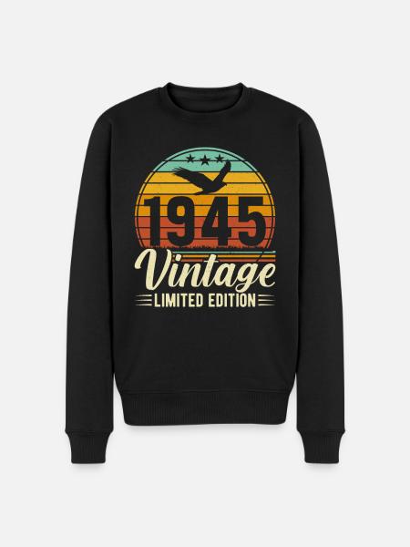 1945 - A timeless masterpiece - Men's Premium Organic Jumper - black